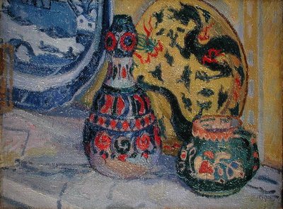 Zátiší s orientálními postavami od Spencer Frederick Gore