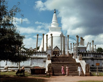 Pohled na Thuparamaya dagoba od Sri Lankan School