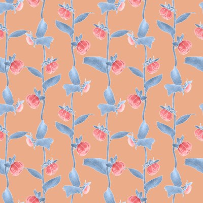 Dahlias coordinate pattern colorway 2, 2020 (grafitová tužka a digitální tisk) od Stacy Hsu