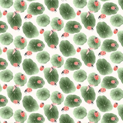 Souřadnicový vzor Nasturtium colorway 2, 2020 (grafitová tužka a digitální tisk) od Stacy Hsu