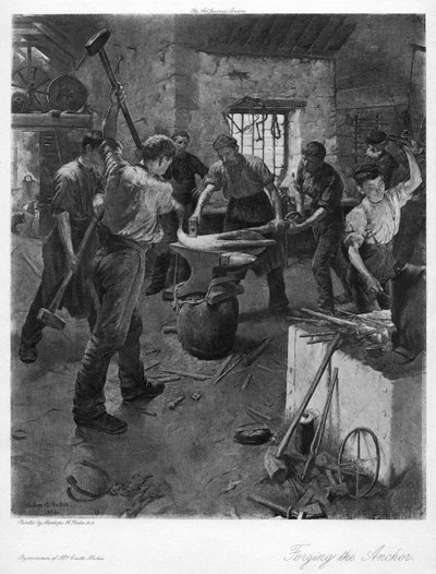 Forging the Anchor, 20. století. od Elizabeth Adela Stanhope Forbes