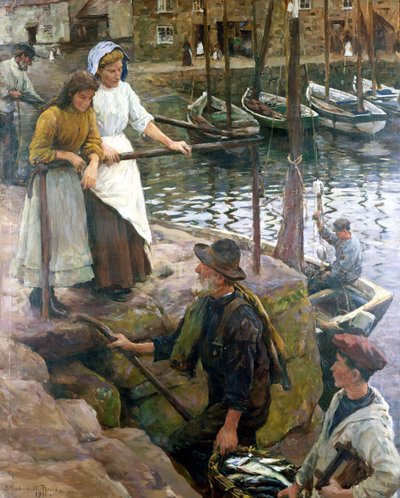 The Old Pier Steps od Stanhope Alexander Forbes