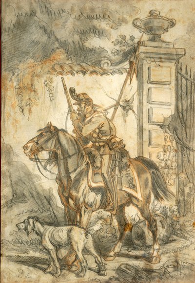Kopiníci na hlídce, ilustrace Stanislao Grimaldi del Poggetto od Stanislas Grimaldi del Poggetto