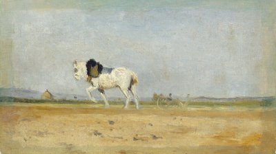 Pluhový kůň na poli od Stanislas Lepine