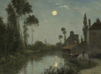 Měsíční řeka, kolem 1866-?70 od Stanislas Victor Edouard Lepine