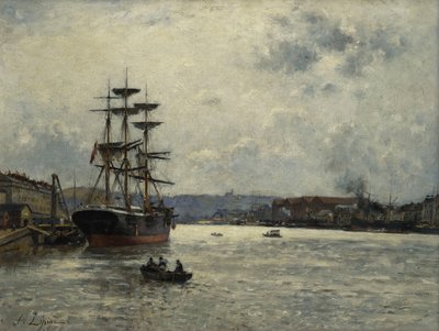 Přístav Caen; přístav Caen, od Stanislas Victor Edouard Lepine