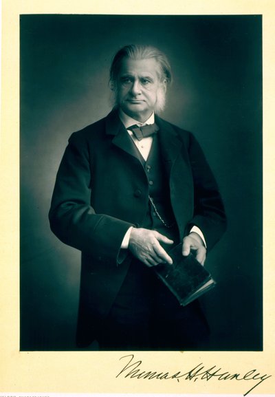 Profesor Thomas H. Huxley (1825-95), biolog, portrétní fotografie od Stanislaus Walery