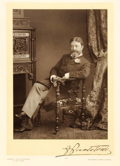 Sir Francesco Paolo Tosti (1847-1916), skladatel písní, portrétní fotografie od Stanislaus Walery