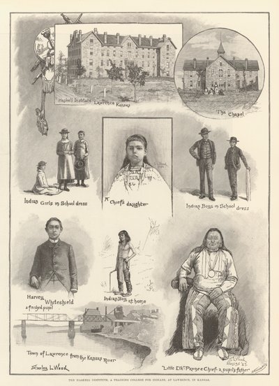 Haskell Institute, vysoká škola pro indiány, v Lawrence v Kansasu od Stanley L. Wood