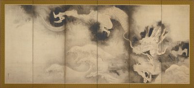 Draci a mraky, Momoyama nebo Edo období, 1590-1640. od Sôtatsu