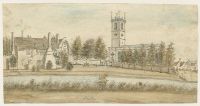 Burton-upon-Trent Abbey: malba akvarelem a [c 1795] (malba) od Stebbing Shaw