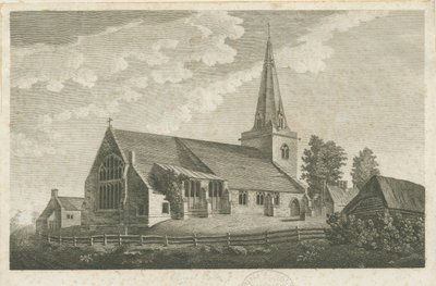 Church Eaton Church: rytina, nd [c 1800] (tisk) od Stebbing Shaw