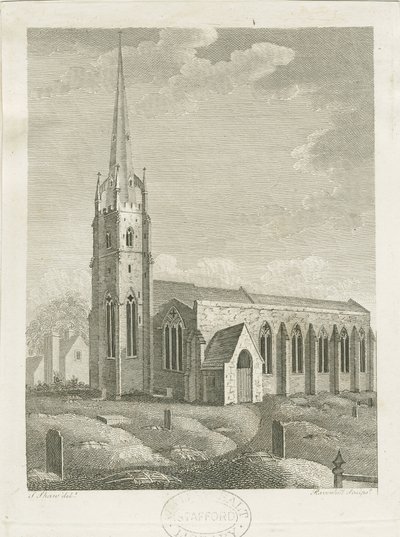 Clifton Campville Church: rytina, nd [c 1790] (tisk) od Stebbing Shaw