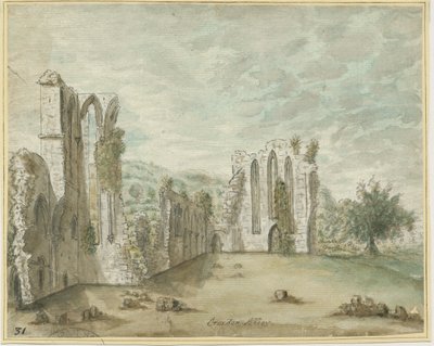 Croxden Abbey: malba vodovými barvami, nd [1762-1802] (malba) od Stebbing Shaw