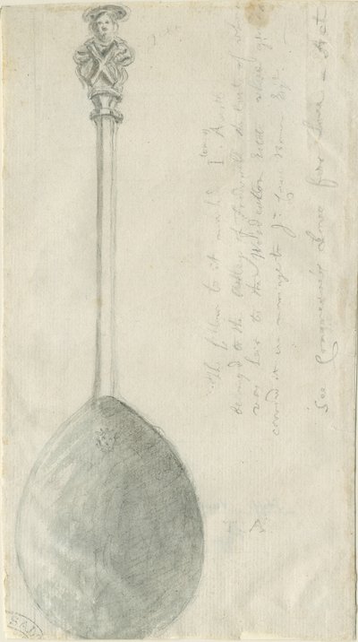 Fradswell - Apostle Spoon: kresba tužkou a lavírováním, nd [? 18. století] (kresba) od Stebbing Shaw
