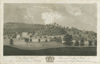 Himley Hall: rytina, nd [1762-1798] od Stebbing Shaw