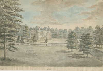 Lysways Hall: malba vodovými barvami, nd [1762-1802] od Stebbing Shaw