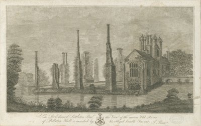 Pillaton Hall: rytina od Stebbing Shaw