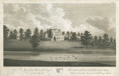 Shenstone - Little Aston Hall: rytina, nd [1762-1798] (tisk) od Stebbing Shaw