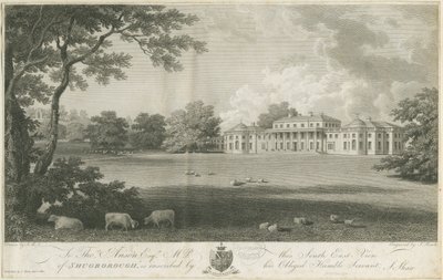 Shugborough Hall: rytina, nd [c 1802] (tisk) od Stebbing Shaw