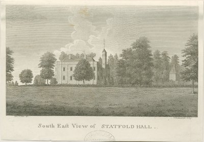 Statfold Hall: rytina, nd [1762-1798] (tisk) od Stebbing Shaw