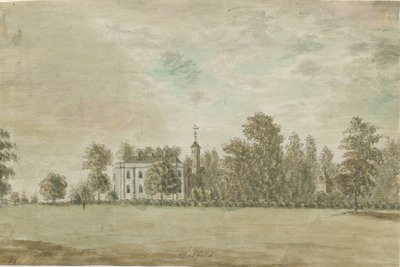Statfold Hall: malba vodovými barvami, nd [1762-1802] od Stebbing Shaw