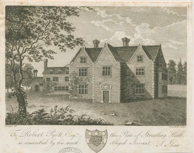 Streethay Hall: rytina a [konec 18. století] (tisk) od Stebbing Shaw
