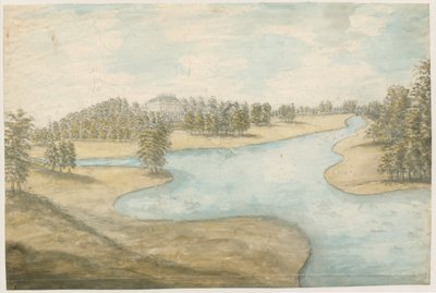 Teddesley Hall: malba vodovými barvami, nd [1762-1802] od Stebbing Shaw