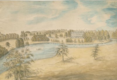 Trentham Hall: akvarel, ndc 1794] (malba) od Stebbing Shaw