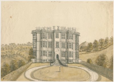 Wootton Lodge: malba vodovými barvami, nd [1794] od Stebbing Shaw