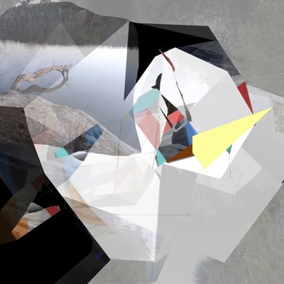 Geometrický odraz na hladině jezera od Stefan Fransson