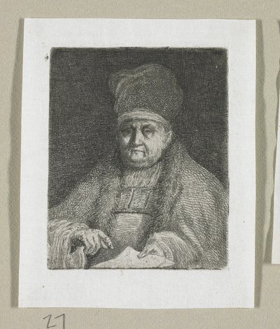 Polodlouhý portrét církevního hodnostáře od Stefan Juliusz Norblin de la Gourdaine