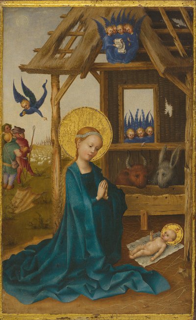 Geburt Christi (Rückseite: Kreuzigung Christi) od Stefan Lochner
