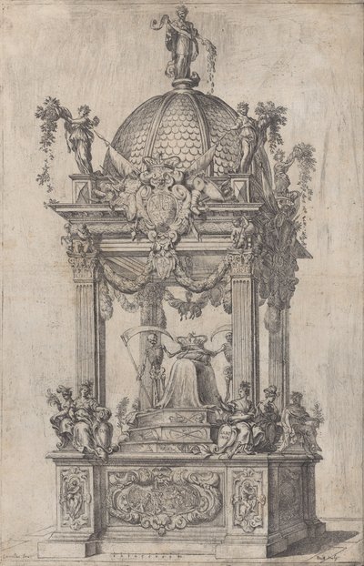 Katafalk Filipa IV Španělského, ca. 1665 od Stefano Camogli