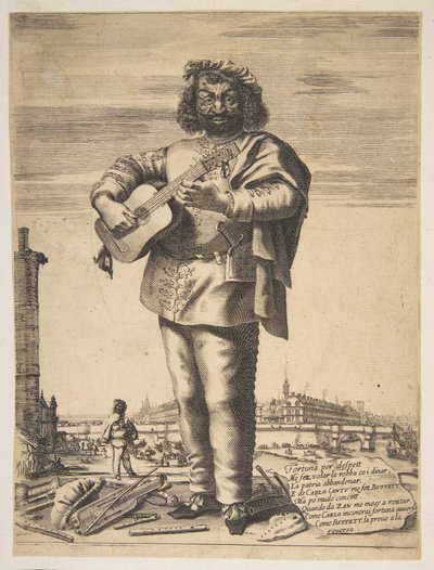 Carlo Cantu zvaný Buffetto, 1646. Tvůrci: Stefano della Bella, Jean Couvay. od Stefano della Bella, Jean Couvay