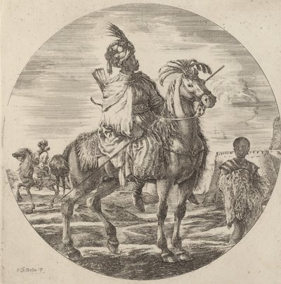 Černý jezdec. od Stefano della Bella
