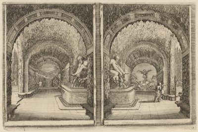 Grotto viděno ze dvou různých pohledů, pravděpodobně 1653. od Stefano della Bella
