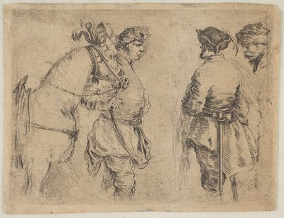 Polák držící koně za uzdu, ca. 1662. od Stefano della Bella