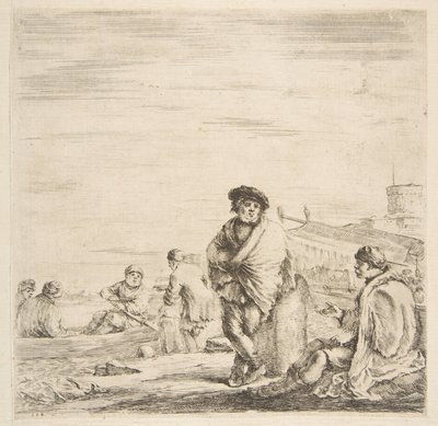 Stojící námořník mluví se sedícím Levantinem, ca. 1660. od Stefano della Bella