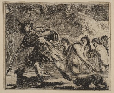 Acteon, z Game of Mythology Game of Mythology, 1644. od Stefano della Bella