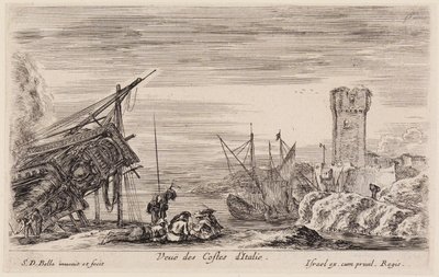 Pohledy na námořní přístavy (Vues de ports de mer): Pohled na italské pobřeží od Stefano della Bella