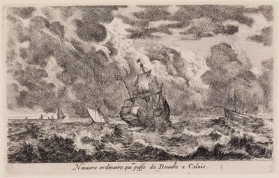 Pohledy na námořní přístavy: plachetnice plující z Doveru do Calais od Stefano della Bella