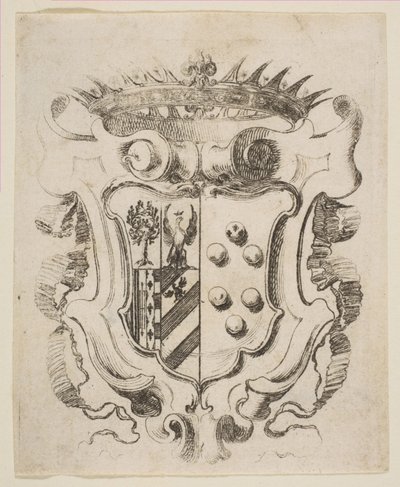 Arms of the Medici s Della Rovere, 1637. od Stefano della Bella