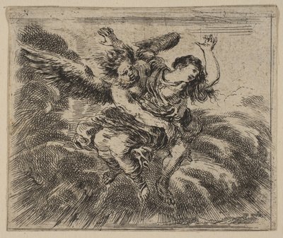 Boreas a Oreithyia, z Mytologické hry Jeu de la Mythologie, 1644. od Stefano della Bella