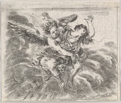 Boreas a Orithyia, z Mytologické hry Jeu de la Mythologie, 1644. od Stefano della Bella