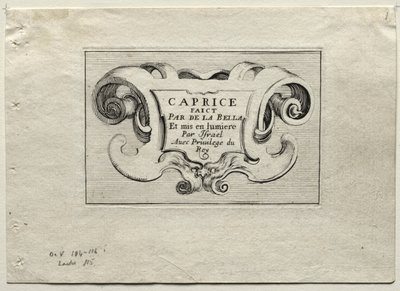 Caprices: Titulní strana od Stefano della Bella