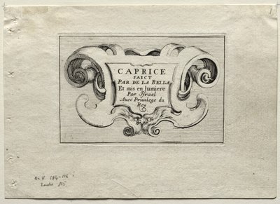 Caprices: Titulní strana. od Stefano della Bella