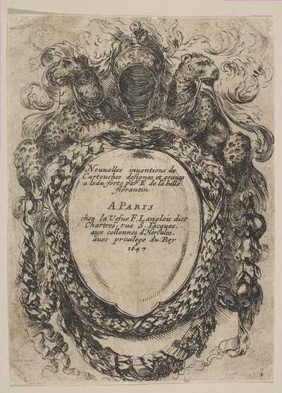 Cartridge with Title: New Inventions of Cartridges, 1647. od Stefano della Bella