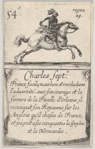 Charles Sept.-e Prince facile..., ze Hry francouzských králů Jeu des Rois de Fr..., 1644. od Stefano della Bella