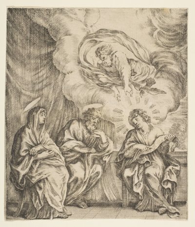 Dítě Ježíš vysvětlující Písma své matce a svatému Josefovi, ca. 1627. od Stefano della Bella